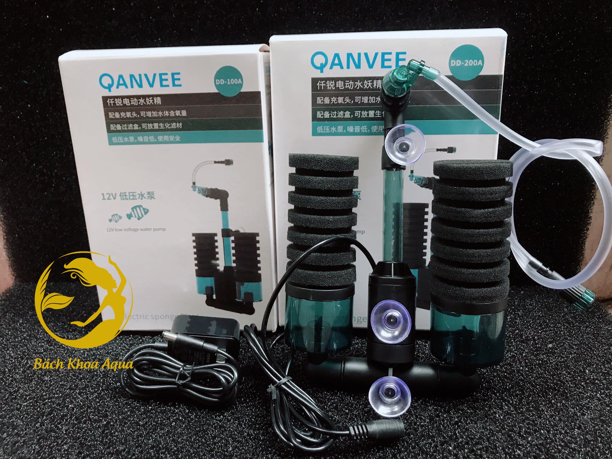 Lọc vi sinh Qanvee DD-100A và DD-200A (có khay chứa VLL)